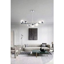 Bohem Aydınlatma 7'li Kıvrık Krom 3 Renk LED Modern Avize