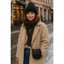 Yake Store  Kadın Beyaz Yünlü Basic Bere BERE1141 - Siyah