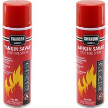 Go İthalat 2 Adet Yangın Söndürücü - Yangın Savar Sprey 500ML + 500 ml  Ev - Ofis - Oto Araç   Ateş Boğucu Köpük Tabaka Oluşturur (5468)