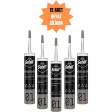 Selsil Genel Amaçlı Beyaz Silikon 280GR 12'li Koli