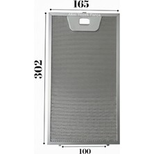 Akat En 16,5 cm Boy 30,2 cm Tek Tırnaklı Aspiratör Davlumbaz Metal Yağ Filtresi