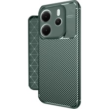   Redmi Note 14 4g Kılıf Auto Focus Karbon Kapak - Koyu Yeşil