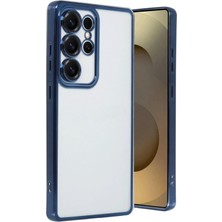 Samsung Galaxy S25 Ultra Kılıf  Lensli Silikon - Lacivert