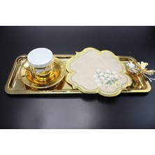 Nakışkonsept Papatya Desenli Puanlı Kokteyl Peçete 1ADET