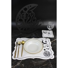 Nakışkonsept Ramazan Mubarek Temalı 6 Kişilik  Yemek Takımı 12 Parça