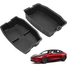 Ramm Tesla Model Y Arka Bagaj Düzenleyici - Su Geçirmez - Siyah - 2 Adet Set
