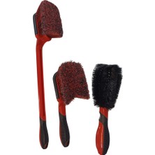 Bgea 3 Parça Premium Fırça Seti Kırmızı- 3 Pcs Premium Brush Set Red