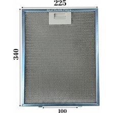 Akat En 22,5 cm Boy 34 cm Aspiratör Davlumbaz Metal Yağ Filtresi