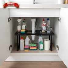 Octopus Bazaar Ayarlanabilir  Genişletebilir Modüler Tek Katlı Dolap İçi Düzenleyici Raf | Çok Amaçlı Raf Plastik