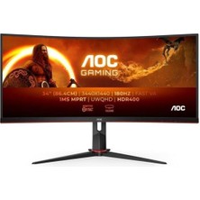 Aoc CU34G2XP/BK 34" 1 Ms Wqhd Curved 180 Hz Oyuncu Monitörü Outlet
