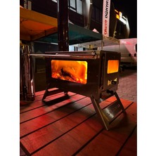 Çadır Dünyası Chrome Krom Kamp Sobası - 5 Borulu & Çantalı Tam Set