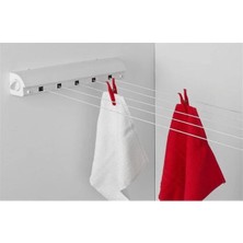 Eco Lounge 5 Ipli, 4.2 Metre Beyaz Çek As, Otomatik Çamaşır Askısı, Açılır Kapanır Çamaşır Kurutmalık