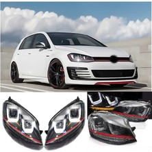Volksven Golf7 2013-2016 Kırmızı Çift U Ledli Gti Ön Far