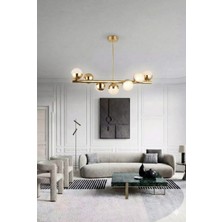 Bohem Aydınlatma Gold 7'li Kıvrık Model 3 Renk LED Modern Avize