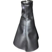 Cyphon Peugeot 106  Uyumlu Vites Körüğü Siyah Deri Siyah Dikiş