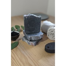 Zencefil Organik 3 Kalıp Aktif Karbon Sabun El Yapımı Özel Üretim Aktif Karbon Sabunu Activated Charcoal Soap 3 Adet