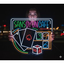 Neonled Şans Oyun Kafe Neon Tabela (75X65CM)