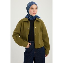 Schaless Sonsuz Aşk - Lacivert - Efilia Desenli Eşarp - 90X90 cm