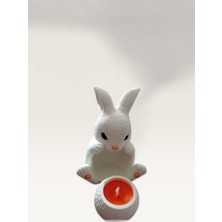 Celestia Beyaz Tavşan Vanilya Kokulu Mum