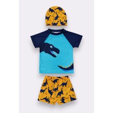 My Kids Wear Erkek Çocuk Dinazor Desenli Mayo Seti 12457
