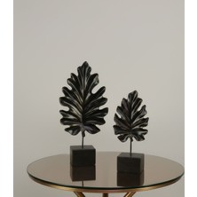 Akua 2’li Çınar Yaprağı Biblo Seti – Modern Dekoratif Obje