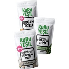 Kuru Yeşil Kuru Sebze Tozu Paketi – 300 Gr – Ispanak Tozu – Sarımsak Tozu – Soğan Tozu – Doğal Sebze Tozu