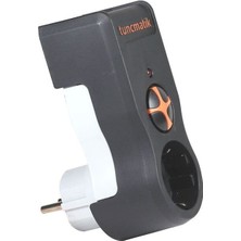 Akım Korumalı Priz Tekli Siyah Tunçmatik