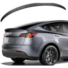 Ramm Tesla Model Y Arka Tampon Orijinal Tip Spoiler - Mat Karbon - Siyah