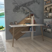 Lagomood Rüzgar Çalışma Masası Ceviz - Beyaz