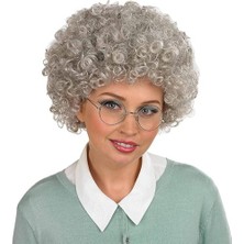 Judge Gri Renk Kabarık Bonus Peruk Afro Takma Saç