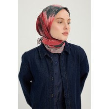 Schaless Köklerin Aynası - Pudra - Efilia Desenli Eşarp - 90X90 cm