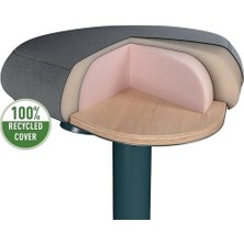 Storemax Ergo Ayarlanabilir Oturma Taburesi, Üçgen Çift Yoğunluklu Köpük Konforlu Oturak ve Sallanan Taban, Yükseklik 47-64 cm