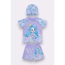 My Kids Wear Kız Çocuk Köpekbalığı Desenli Mayo Seti 12458