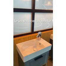 Turkuaz Seramik Cerastyle Dolap Uyumlu & Tezgah Üstü Sharp Seri Lavabo 50X30 044300-U