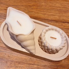 Celestia Dekoratif Vanilya Kokulu Mum Set