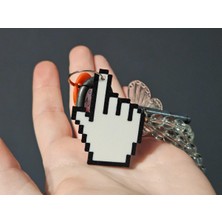 Sora Design Bilgisayar Imleci Tasarımlı Anahtarlık Mouse Cursor Temalı Dekoratif Anahtarlık