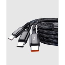Nexgen 3’ü 1 Arada Hızlı Şarj Kablosu Ios Android Type-C Uyumlu ve Dayanıklı MCHDTD-RS345