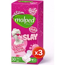 Molped Slay Günlük Ped 3 Paket 30 Adet Ped