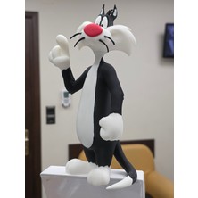 TriVox3D Sylvester Looney Tunes Çizgi Film Karakteri Figürü (Boy 24 Cm)