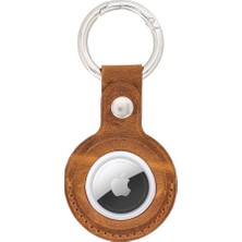 Eco Lounge Apple Airtag Uyumlu Deri Anahtarlık, G19 Taba