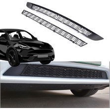 Ramm Tesla Model Y Ön Tampon Orta Izgara - Açılıp Temizlenebilir - Mat Siyah
