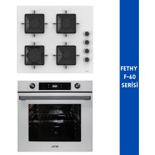 Ferre ve Afm Tech Markalı / Fethy F-60 Turbolu Dijital 2'li Beyaz Ankastre Set ( SS206 + FM7701)