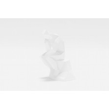 Sora Design Low Poly Düşünen Adam Heykeli, Modern Dekoratif Obje