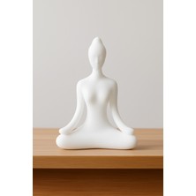 Sora Design Yoga Figürlü Dekoratif Heykel Modern Meditasyon ve Zihin Dengesi Simgesi Biblo