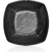 Külsan M7325.BL - Thermoset Carre Matt 2'li Kare Çukur Yemek Tabağı 25,5X29,2 cm - H.7,2 Cm, Thermoset Melamin