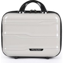 Polo&sky Azra Model Taş Renk Renk Pp Poliproilen Kırılmaz Makyaj Çantası El Valizi