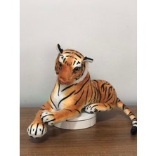 Top Rock Store Kaplan Peluş Oyuncak Cam Gözlü Gerçekçi Hediyelik Uyku Arkadaşı 40 cm