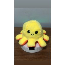 Top Rock Store Mod Değiştiren Ahtapot Duygulu Iki Yüzlü Peluş Oyuncak 20 cm Hediyelik Uyku Arkadaşı