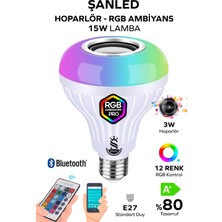 ŞANLED Müzikli Rgb Ledli Ampul Lamba Akıllı Hoparlör Ses Bombası LED Music