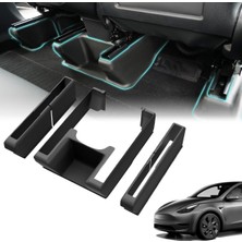 Ramm Tesla Model Y Arka Koltuk Kenarları Koruyucu Panel Bakalit - Siyah - 3 Adet Set